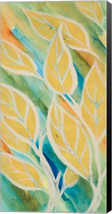 Framed Swaying Leaves II Print