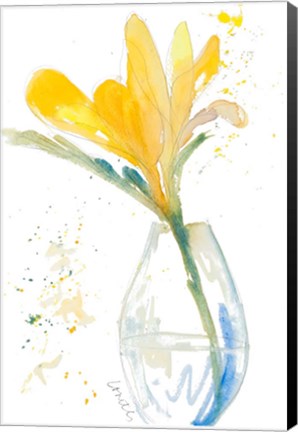 Framed Flowers in Clear Vase I Print