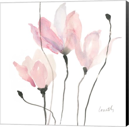 Framed Pastel Floral Sway II Print