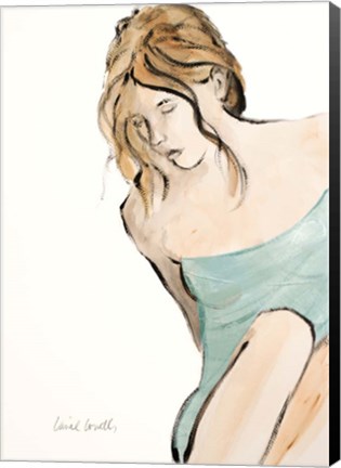 Framed Contemplative Woman II Print