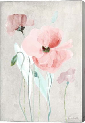 Framed Soft Pink Poppies I Print