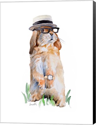 Framed Modern Bunny II Print