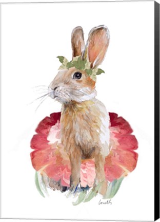 Framed Ballet Bunny I Print