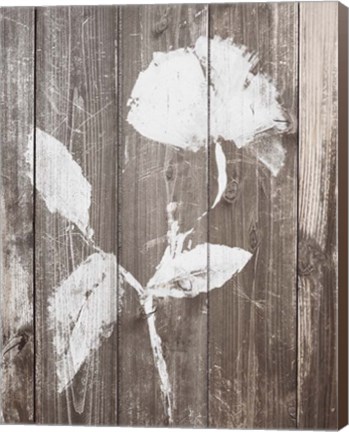 Framed Brown Floral Whisper on Wood I Print