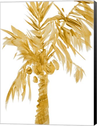 Framed Gold Palms I Print