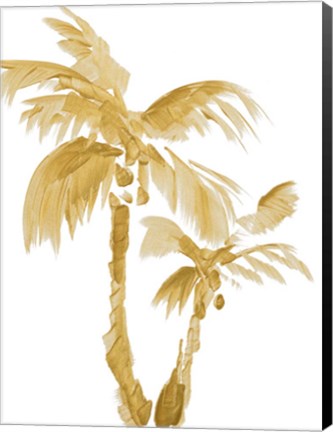 Framed Gold Palms II Print