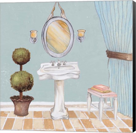 Framed Pastel Bath II Print