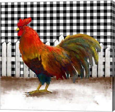 Framed Morning Rooster II Print