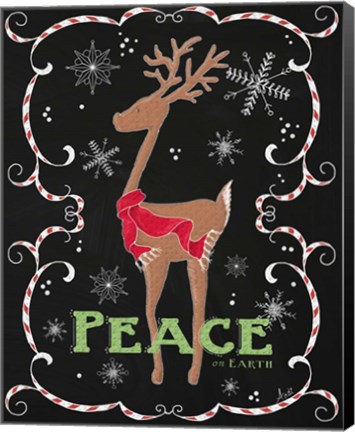 Framed Peace on Earth Deer Print