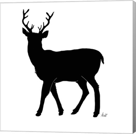 Framed Deer Silhouette Print