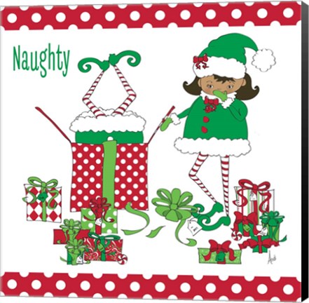 Framed Naughty Elves Print