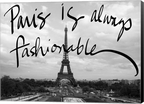 Framed Fashionable Paris Print