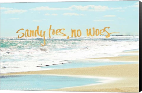 Framed Sandy Toes, No Woes Print