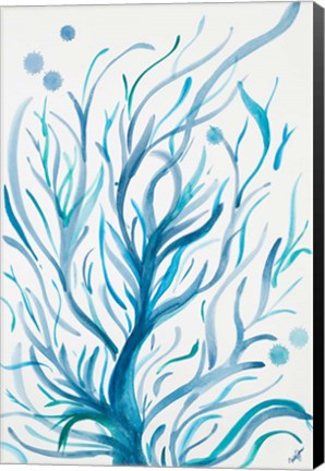 Framed Blue Dancing Tree Print