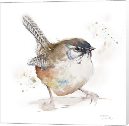 Framed Watercolor Mountain Bird I Print