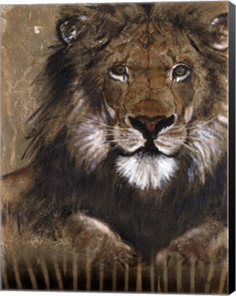 Framed Brown Lion Print