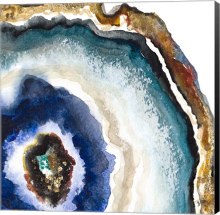 Framed Up Close Agate Watercolor II Print