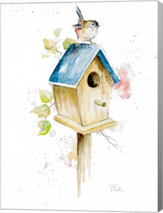 Framed Bird House I Print