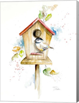 Framed Bird House II Print