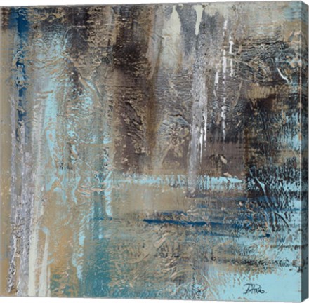 Framed Abstract on Teal Print
