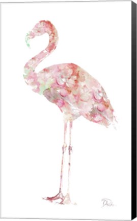 Framed Flowery Flamingo Print