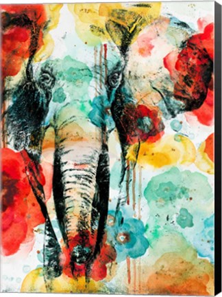 Framed Vibrant Elephant Print