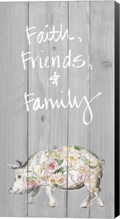 Framed Faith Friends Family Print