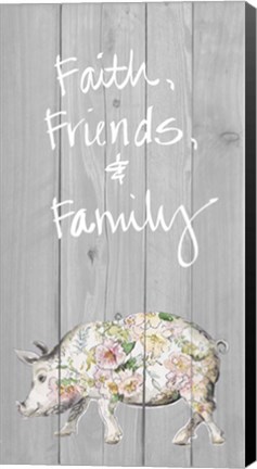 Framed Faith Friends Family Print