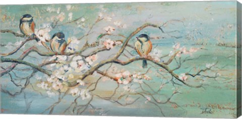 Framed Spring Branch with Birds Print