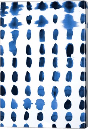 Framed Blue Spots Pattern Print