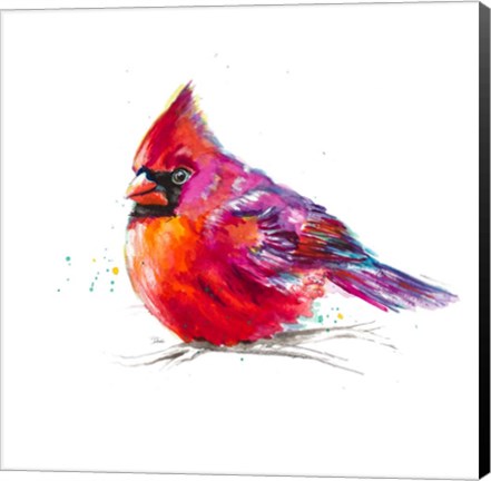 Framed Christmas Cardinal I Print