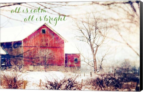 Framed Calm and Bright Barn Print