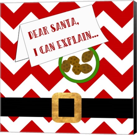 Framed Dear Santa, I Can Explain Print