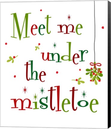 Framed Meet Me Under the Mistletoe Print