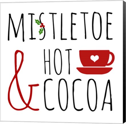 Framed Mistletoe and Hot Cocoa Print