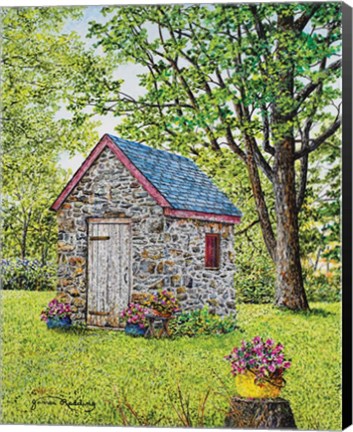 Framed Spring at the Springhouse Print