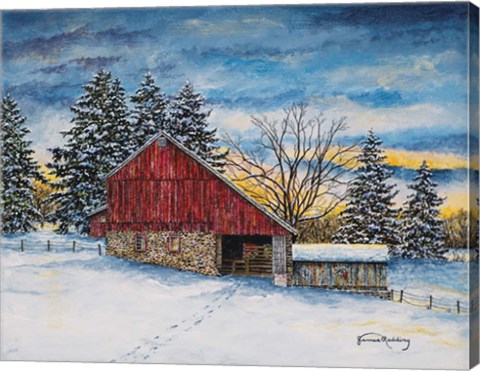 Framed Stovers Mill Barn Print