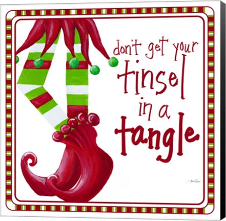 Framed Tinsel In A Tangle Print