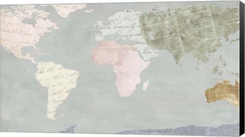 Framed World Map Collection I Print