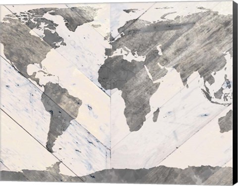 Framed Global on Wood Print