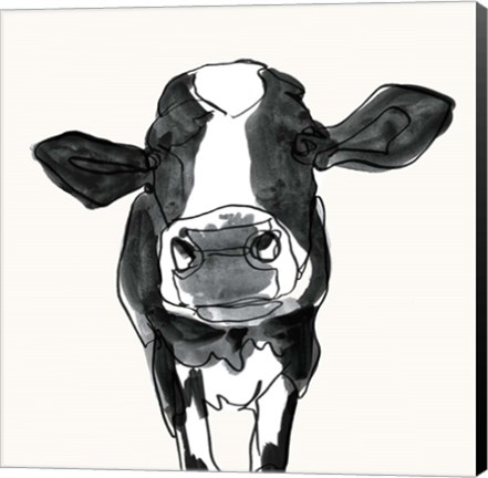 Framed Cow Contour III Print