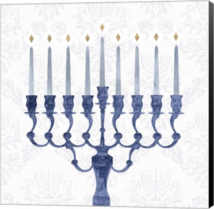 Framed Sophisticated Hanukkah I Print