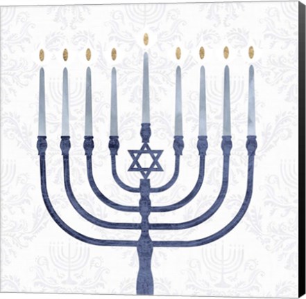 Framed Sophisticated Hanukkah II Print