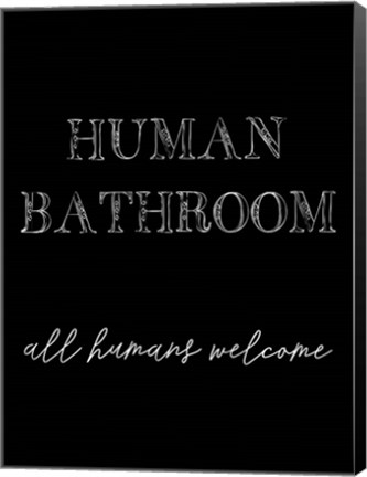 Framed Human Bathroom IV Print