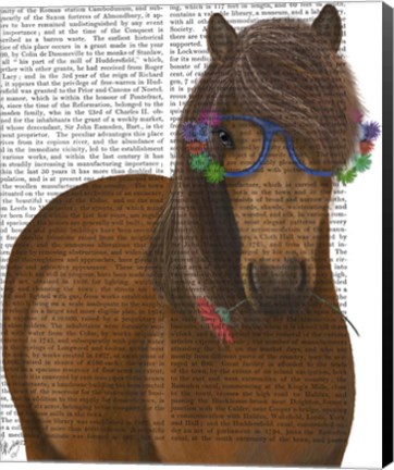 Framed Horse and Flower Glasses Print