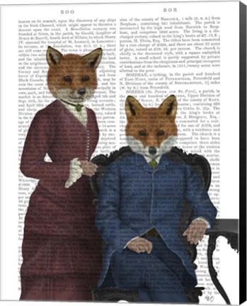 Framed Fox Couple Edwardians Print