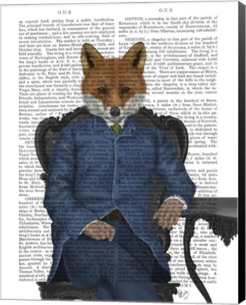 Framed Fox Edwardian Gent, Portrtait Print