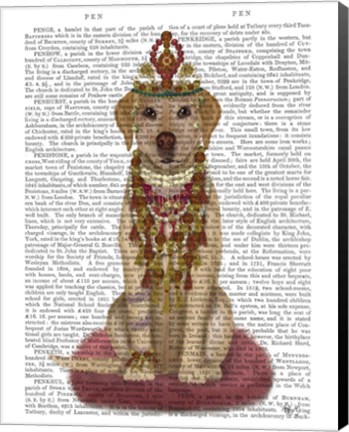 Framed Yellow Labrador and Tiara, Full Print