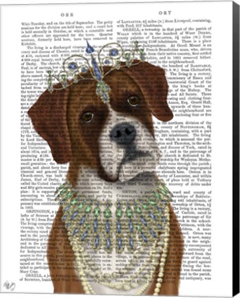 Framed Boxer and Tiara, Portrait Print