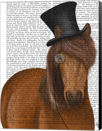 Framed Horse Top Hat and Monocle Print